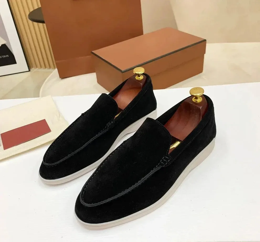 Suede genuine leather elegant loafers