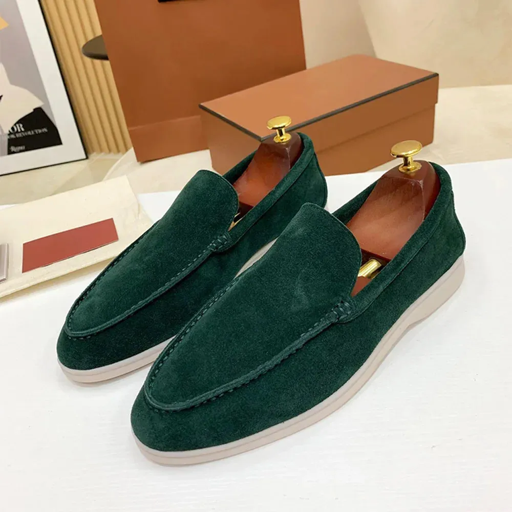 Suede genuine leather elegant loafers