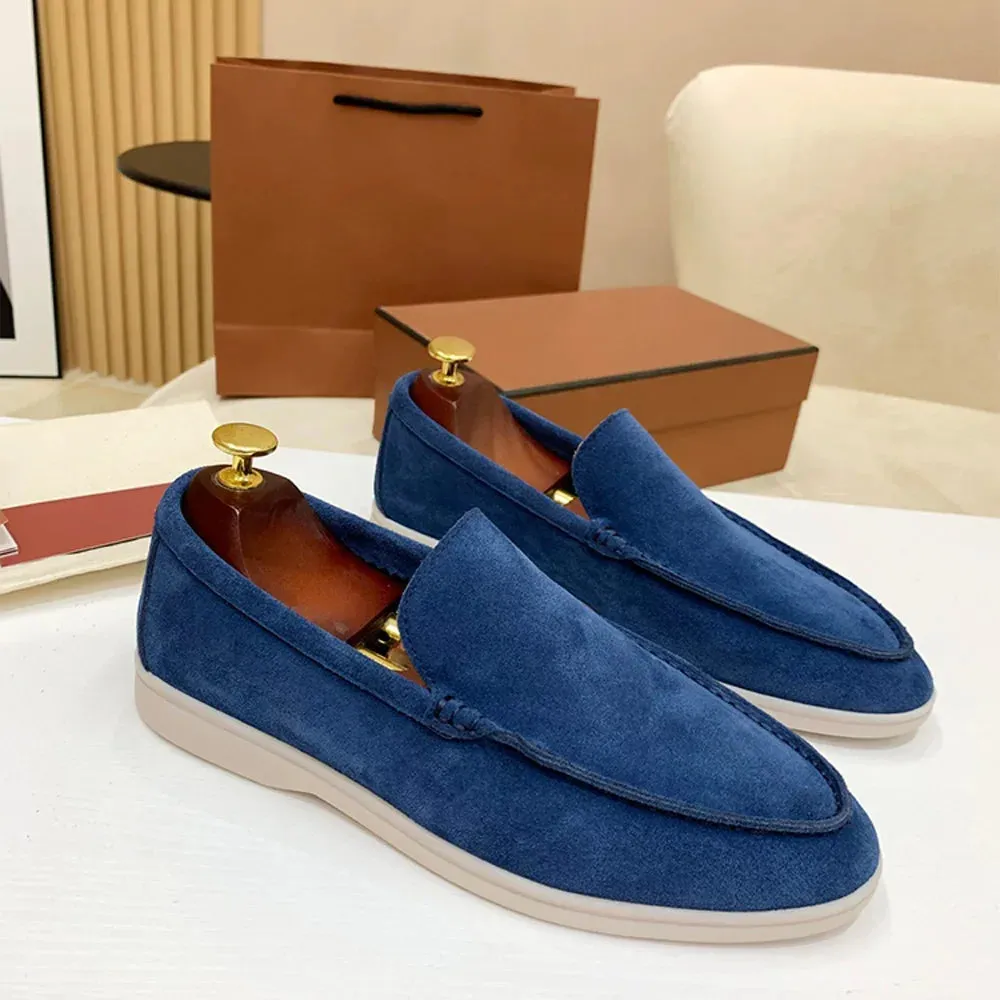 Suede genuine leather elegant loafers