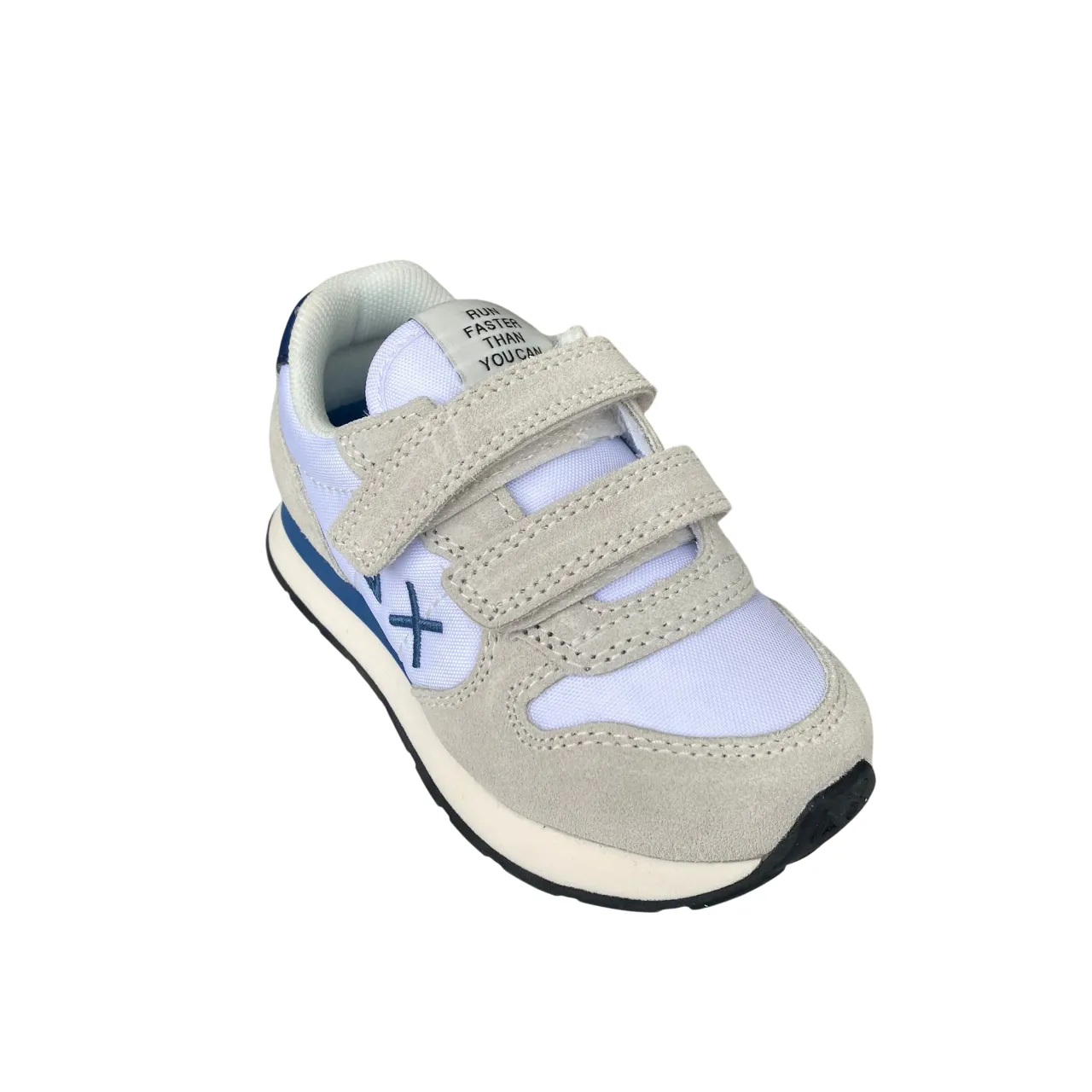 Sun68 scarpa sneakers da bambino con strappo Tom Solid z35301B 01 bianco