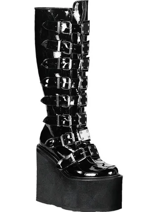 SWING-815 [Black Patent] | PLATFORM BOOTS [PREORDER]