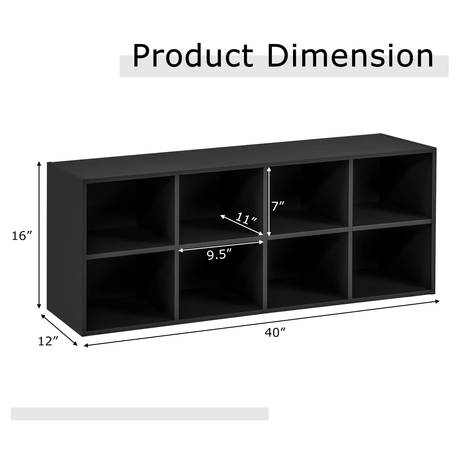 Tangkula Shoe Bench, 8 Cubbies Shoe Organizer with 500 LBS Weight Capacity