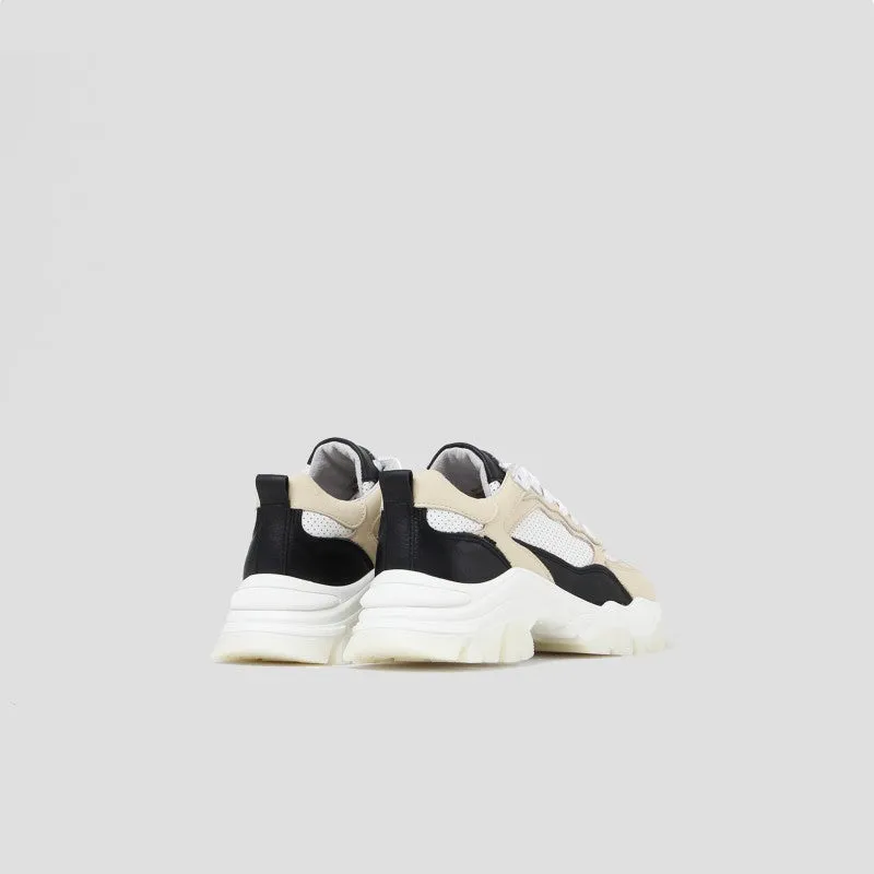 Tayke Over White Black Camel Chunky Sneakers