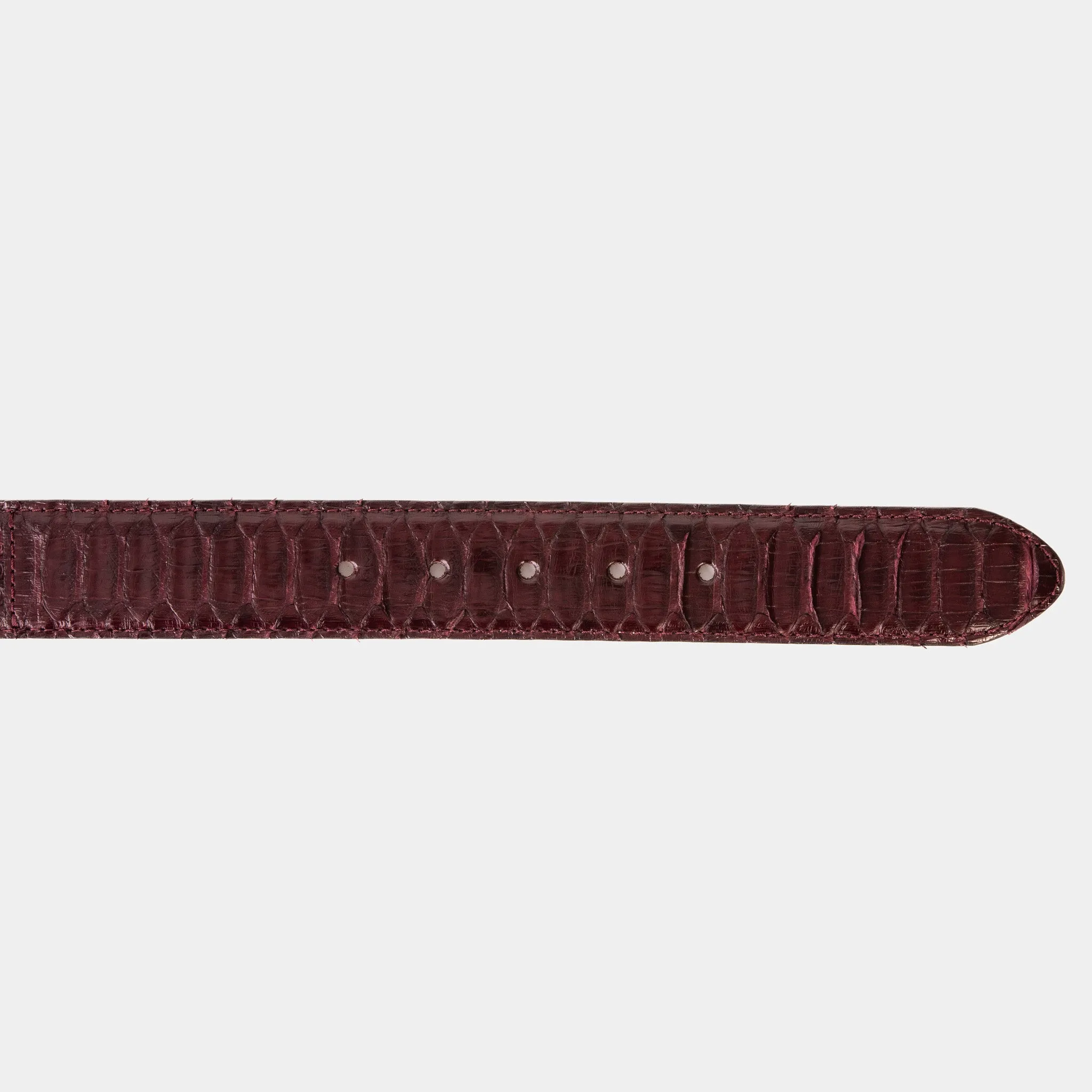 The Bethesda Burgundy pythn Sneak Leather Belt