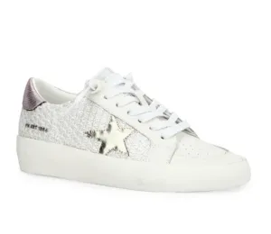 The Crochet Star Lace Sneaker in White