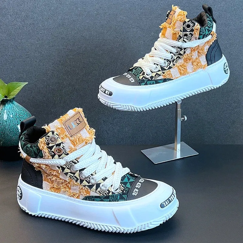 Thick Bottom Platform High Cut Sneakers