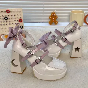 Uniwim Bow Star Moon Heels Shoes SE22643