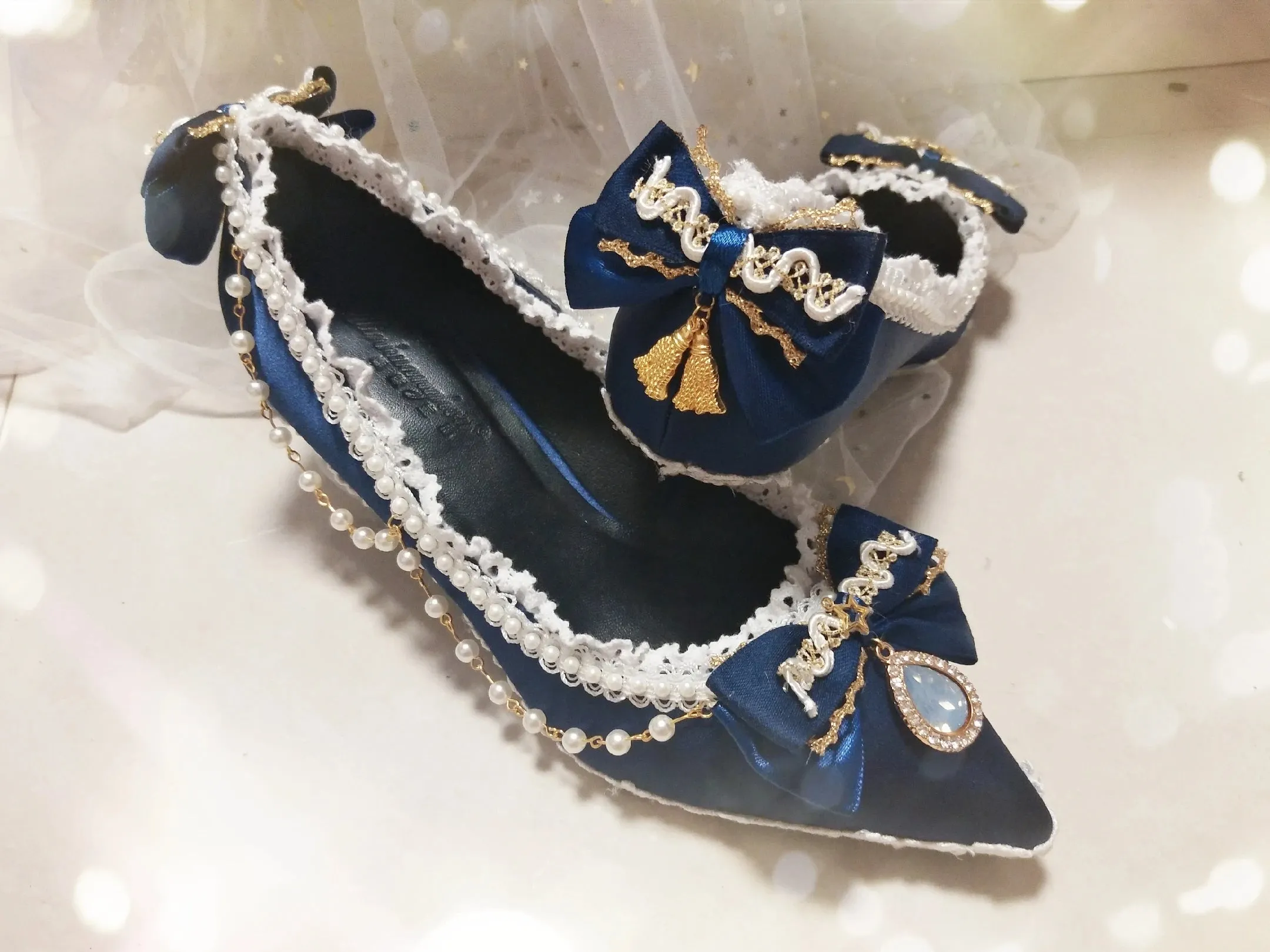 Uniwim japanese high heel vintage lace bowknot bandage kawaii shoes cosplay loli women shoes Lolita shoes sweet princess daily