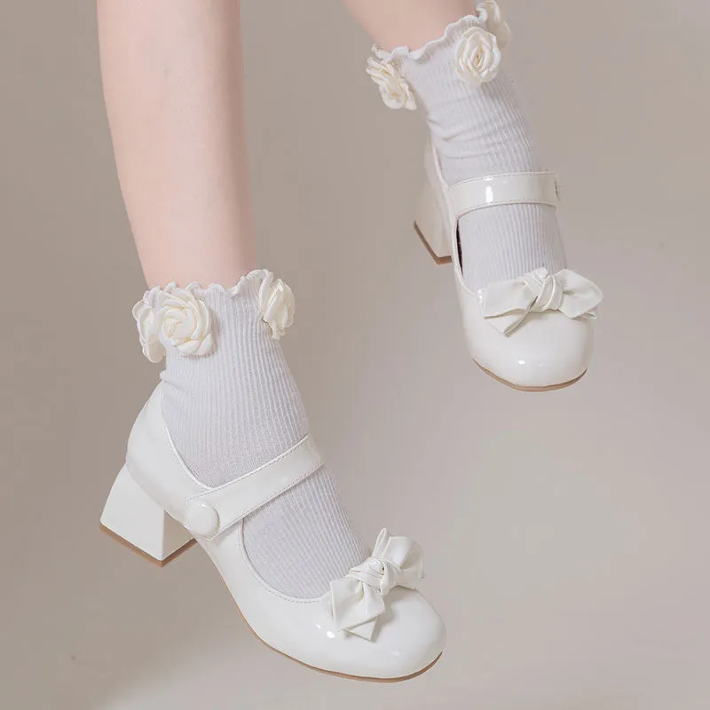 Uniwim Kawaii Lolita Bow Shoes SE22462