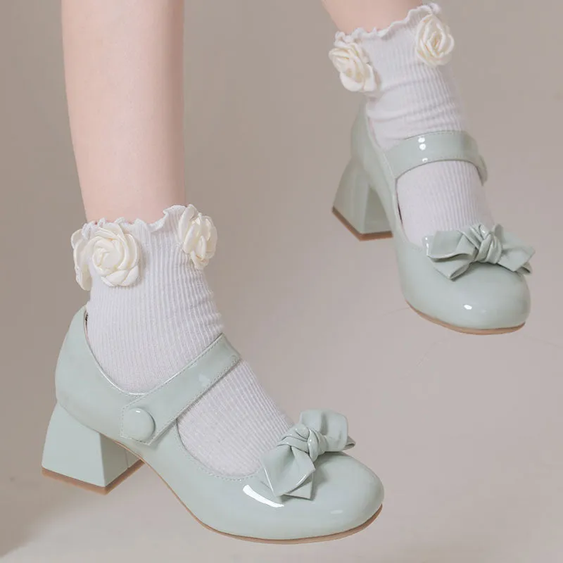 Uniwim Kawaii Lolita Bow Shoes SE22462