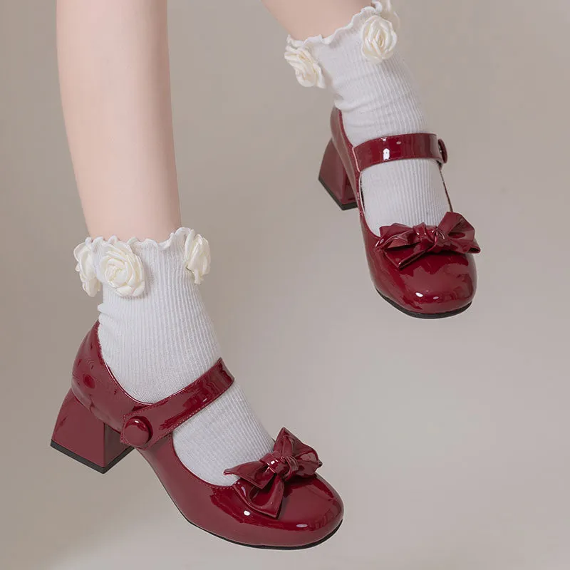 Uniwim Kawaii Lolita Bow Shoes SE22462