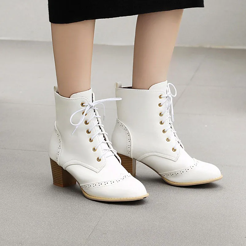 Uniwim Retro Thick Heel Short Boots SE22926