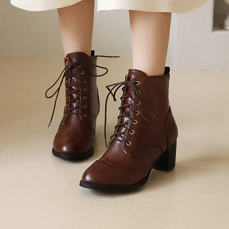 Uniwim Retro Thick Heel Short Boots SE22926