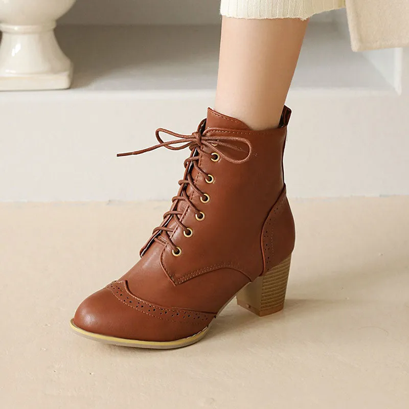 Uniwim Retro Thick Heel Short Boots SE22926