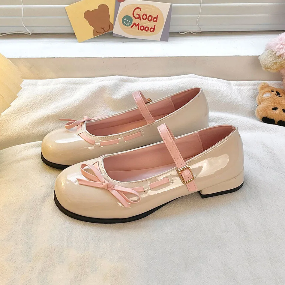 Uniwim Round Toe Bow Kawaii Shoes SE22870