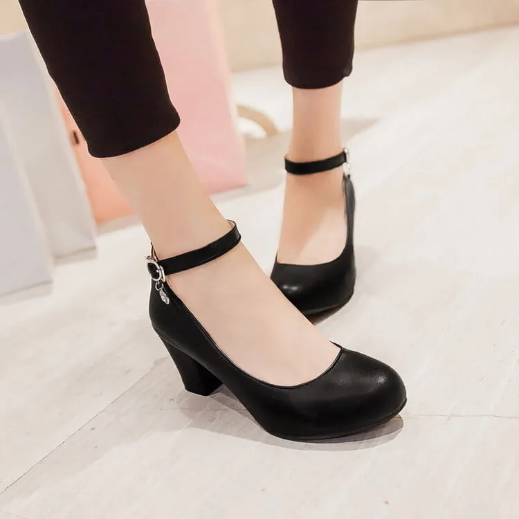 Uniwim Sweet Leather Buckle Lolita Shoes SE21707