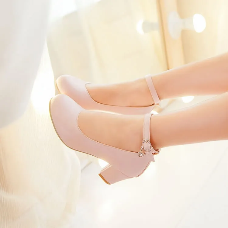 Uniwim Sweet Leather Buckle Lolita Shoes SE21707