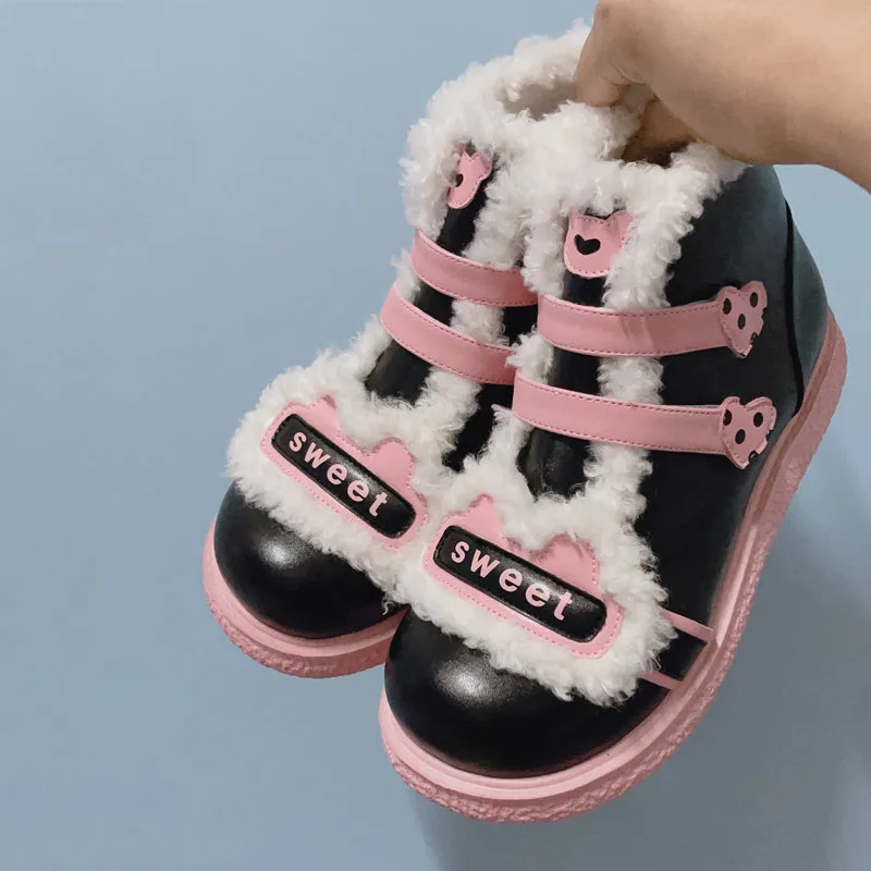 Uniwim Sweet Plush Bear Ankle Boots SE22952