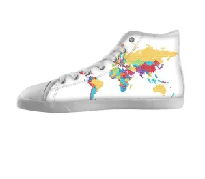 Unlabeled World Map Shoes