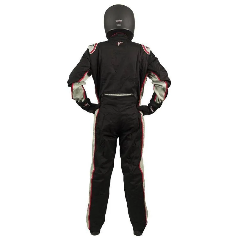 Velocity 5 Race Suit - Black/Silver