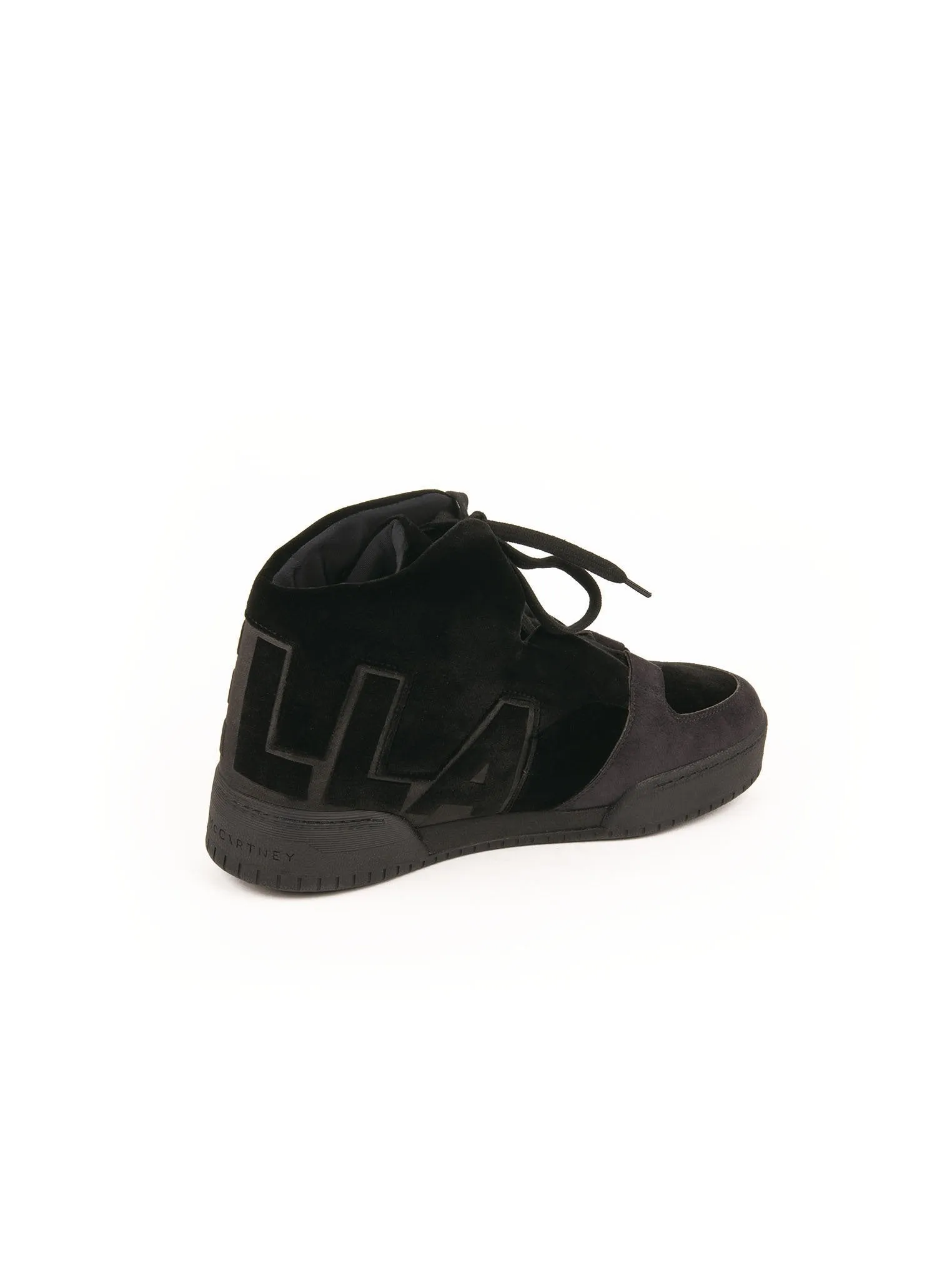 Velvet Stella High-Top Sneaker - Black