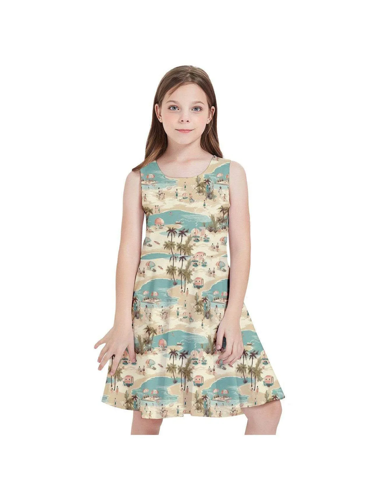 Vintage Vacation Kids' Skater Dress