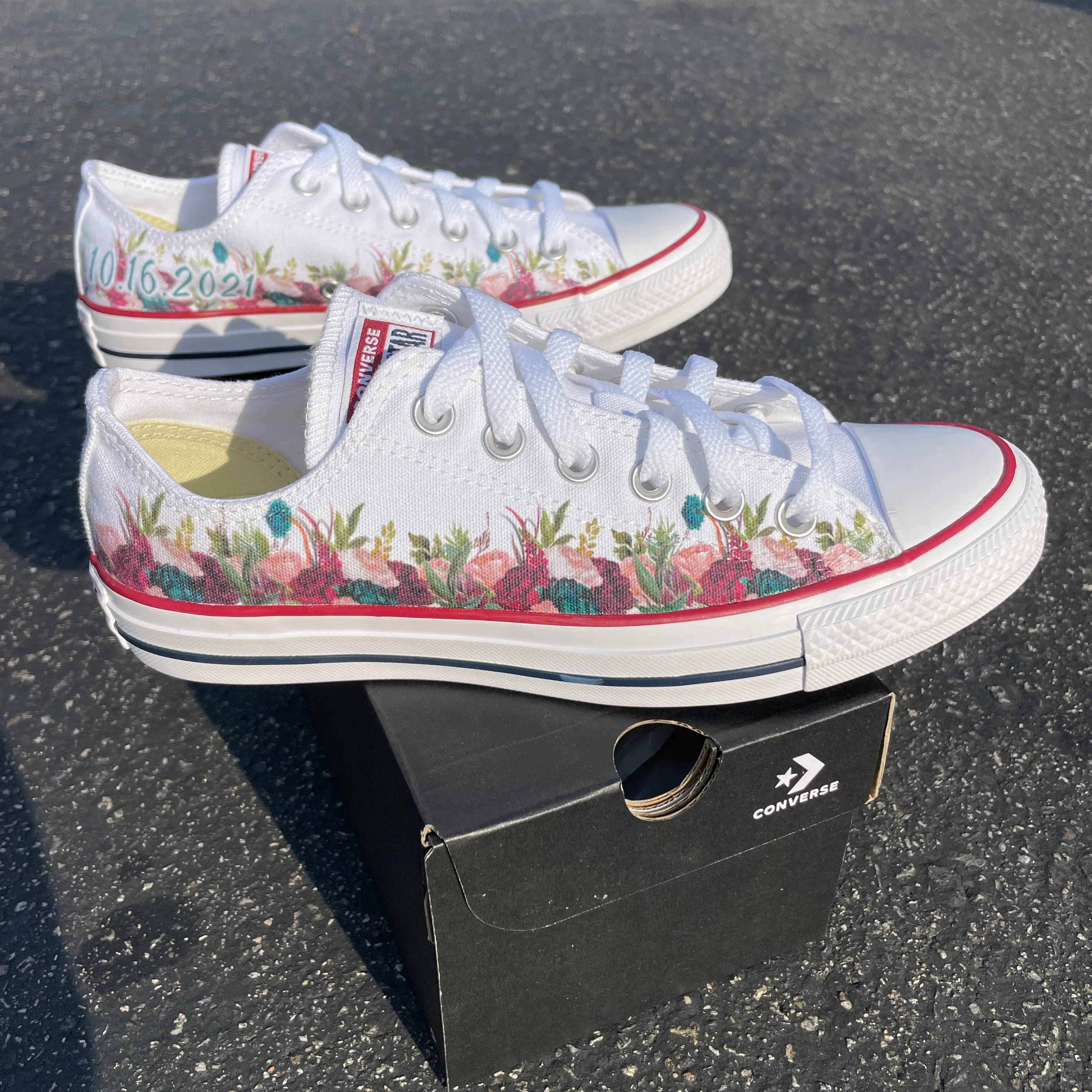 Wedding Flower Low Top Sneakers