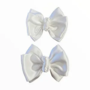 White Butterfly Shoe Bow