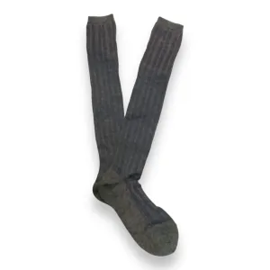 Women's Striped Gray Tall Socks