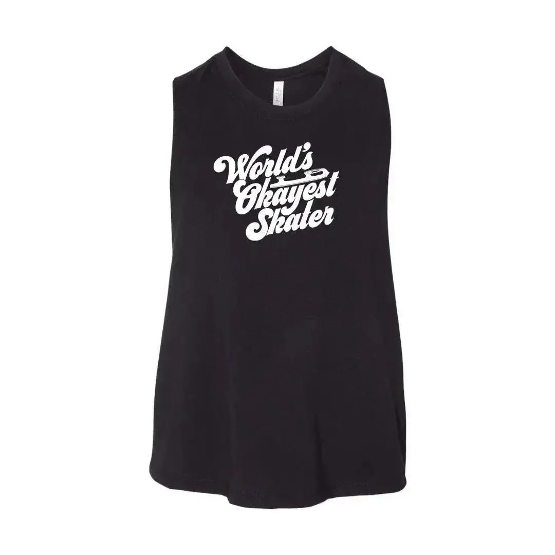 World's Okayest Skater Racerback Crop