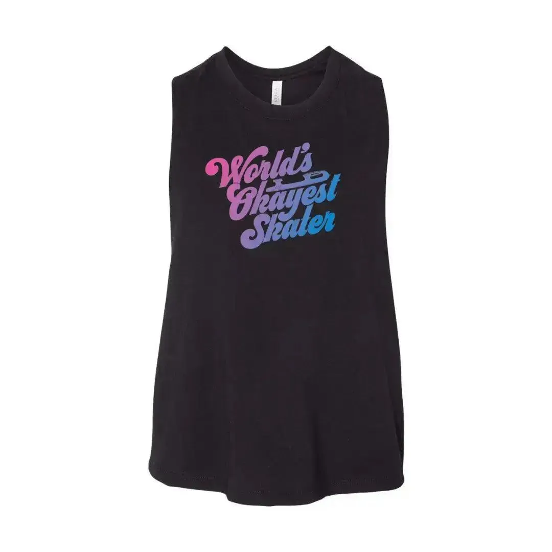 World's Okayest Skater Racerback Crop