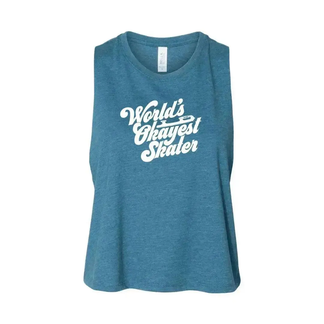 World's Okayest Skater Racerback Crop