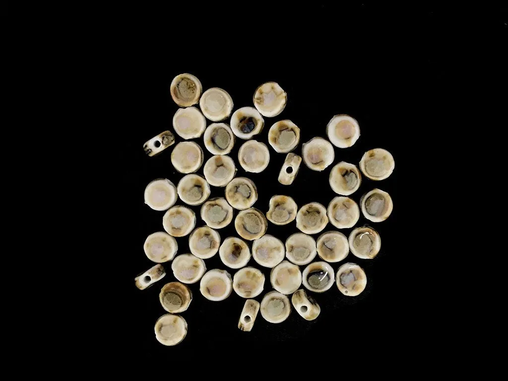 Yellow Brown Disc Spherical Ceramic Beads